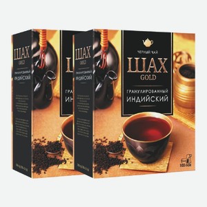 Чай черный Шах Голд Индийский гранулированный 100 пакетиков