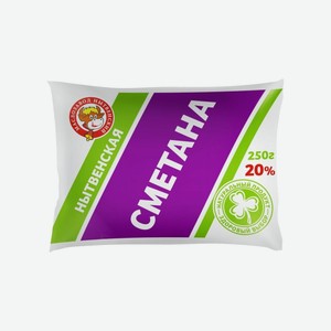 Сметана 20% пленка 250гр Нытва