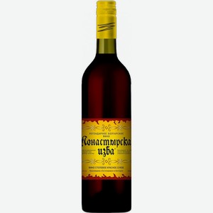 ВИНО  Монастырская изба  красн.сух. Болгария, 0,75л