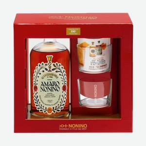 Ликер Quintessentia Amaro Nonino with glasses 0.7 л.