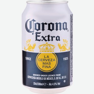 Светлое пиво Пивной напиток пастеризованный Corona Extra 0.33л