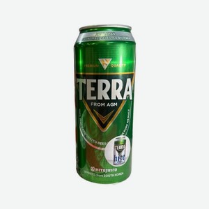 Пиво ТЕРРА светлое 4,6% 500мл ж/б