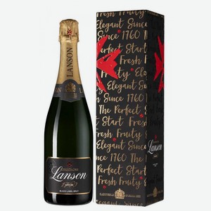 Шампанское Champagne Lanson Black Label Brut gift box