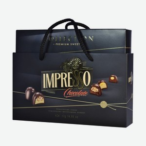 Конфеты ИМПРЕССО премиум 424г черные/корич/синие