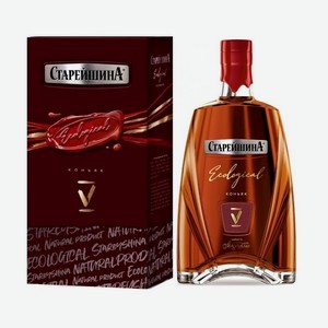 Коньяк пятилетний  Старейшина  0,5л 40% в сув/упаковке