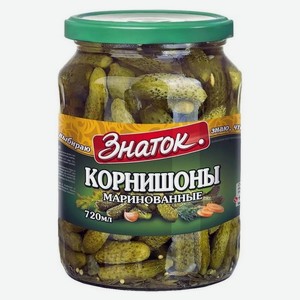 Огурцы корнишоны маринованные ст/б 680г Знаток