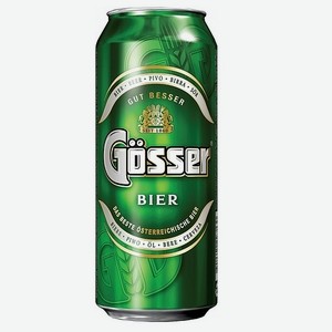 Пиво «ГЁССЕР» светлое пастеризованное ж/б 4,7% 0,43л ООО  ОПХ  (24)