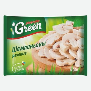 Шампиньоны резаные Green Морозко 400 г
