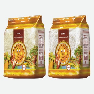 Крупа Рис пропаренный Колобок 900 г