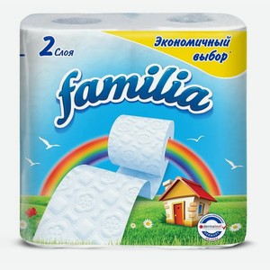 Туалетная бумага FAMILIA 2 СЛОЯ 4ШТ, , ,