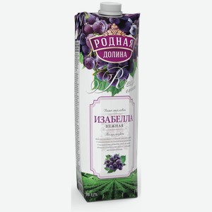 Вино Родная Долина Изабелла Нежная 10-12% Кр. П/сл. Т/пак. 1л