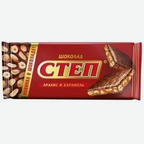 Шоколад Степ Молочный С Карамелью И Арахисом 85г, , ,