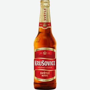 Пиво Krusovice Светл. Фильтр. Пастер. Ст/б. 0,45л