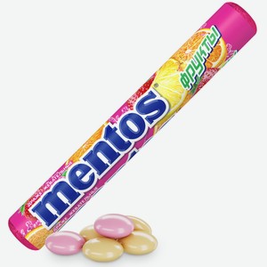 Драже жевательное MENTOS ФРУКТЫ 37,5Г, , ,