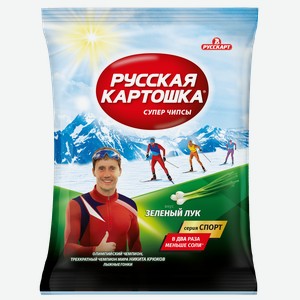 Чипсы Русская Картошка Зеленый Лук Спорт Серия 80г, , ,