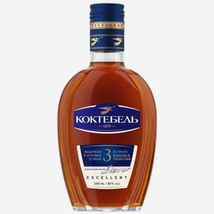Коньяк Трехлетний Коктебель 40% 0,25л