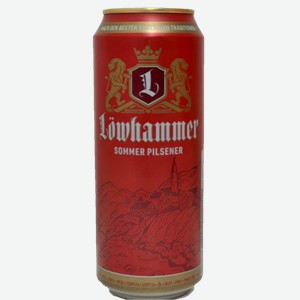 Пиво имп. LOWHAMMER SOMMER PILSENER СВЕТЛ. ФИЛЬТР. ПАСТЕР. Ж/Б. 0,5Л