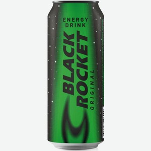 Энергетический напиток BLACK ROCKET ORIGINAL Ж/Б. 0,45Л, ,
