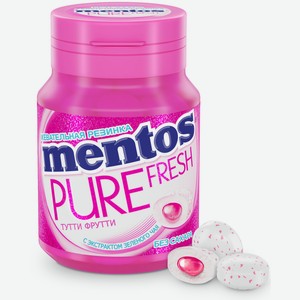 Жевательная резинка MENTOS PURE FRESH ТУТТИ-ФРУТТИ 54Г, , ,