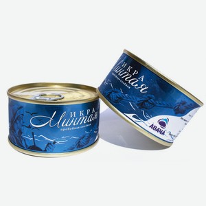 Икра минтая пробойная соленая АВАЧА Ж/Б. ТУ 130Г, , ,
