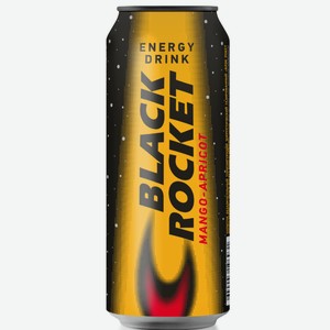 Энергетический напиток BLACK ROCKET МАНГО-АБРИКОС Ж/Б. 0,45Л, ,
