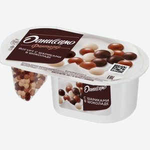 Йогурт Danone Даниссимо Хрустящие Шарики 6,9% Ту 105г, , ,