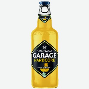 Пивной напиток SETH AND RILEY S GARAGE HARDCORE SUPER PINEAPPLE СВЕТЛ. ФИЛЬТР. ПАСТЕР. СТ/Б. 0,4Л