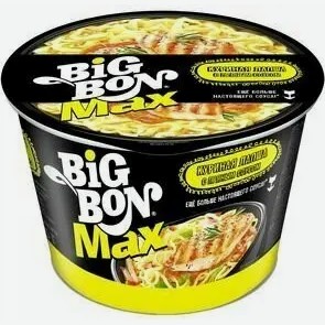 Лапша Bigbon Max Куриный С Пряным Соусом Стакан 95г, , ,