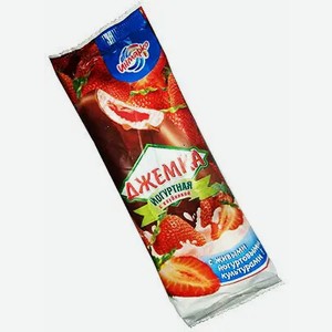Мороженое эскимо ИНМАРКО ДЖЕМКА ЙОГУРТНАЯ С КЛУБНИКОЙ 57Г, , ,