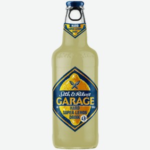 Пивной напиток SETH AND RILEY S GARAGE HARD SUPER LEMON СВЕТЛ. ФИЛЬТР. ПАСТЕР. СТ/Б. 0,4Л