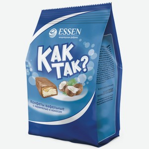 Конфеты вафельные КАК ТАК? С КАРАМЕЛЬЮ И КОКОСОМ 210Г, , ,