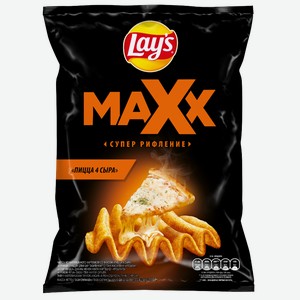 Чипсы Lay s Maxх Пицца 4 Сыра 110г, , ,