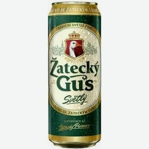Пиво Zatecky Gus Светл. Фильтр. Пастер. Ж/б. 0,45л