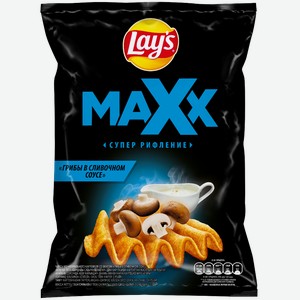 Чипсы Lay s Maxх Грибы В Сливочном Соусе 110г, , ,