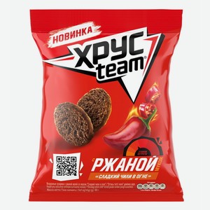 Сухарики Хрусteam Ржаной Сладкий Чили В Огне 60г, , ,