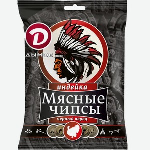 Чипсы Дымов Мясные Из Индейки С Черным Перцем 25г,