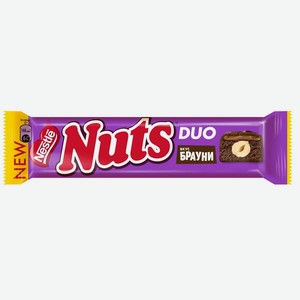 Шоколадный батончик NUTS БРАУНИ 60Г, , ,