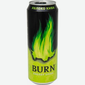Энергетический б/а напиток BURN ENERGY DRINK ЯБЛОКО КИВИ Ж/Б. 0,449Л, ,