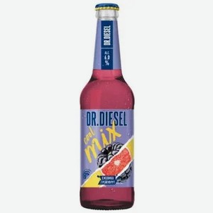 Пивной напиток DR. DIESEL COOL MIX ЕЖЕВИКА И ГРЕЙПФРУТ НЕФИЛЬТР. ПАСТЕР. СТ/Б. 0,45Л, ,