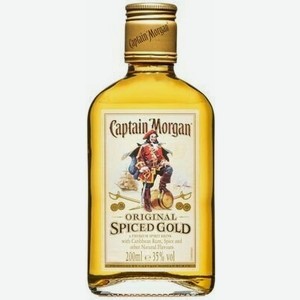 Напиток на основе рома КАПИТАН МОРГАН ОРИГИНАЛЬНЫЙ ПРЯНЫЙ ЗОЛОТОЙ 35% 0,2Л