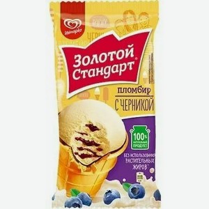 Мороженое пломбир ИНМАРКО ЗОЛОТОЙ СТАНДАРТ ЧЕРНИКА 89Г, , ,
