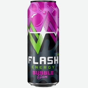 Энергетический напиток FLASH UP ENERGY BUBBLE GUM Ж/Б. 0,45Л, ,