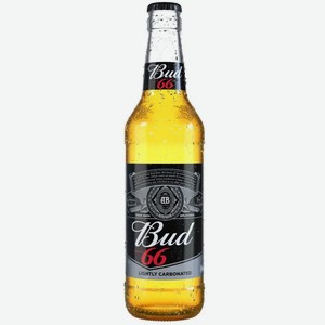 Пиво Bud 66 Светл. Фильтр. Пастер. Ст/б. 0,44л, ,