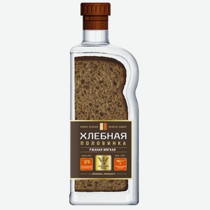 Водка особая ХЛЕБНАЯ ПОЛОВИНКА РЖАНАЯ МЯГКАЯ 40% 0,45Л