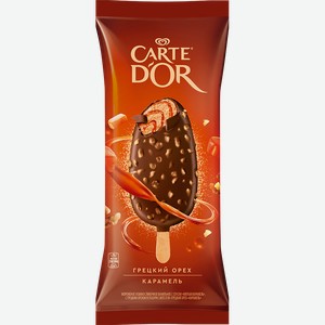 Мороженое сливочное эскимо CARTE D OR ГРЕЦКИЙ ОРЕХ КАРАМЕЛЬ 70Г, , ,