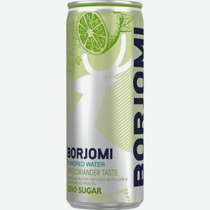 Минеральная вода BORJOMI FLAVORED WATER ЛАЙМ-КОРИАНДР ГАЗ. Ж/Б. 0,33Л, ,