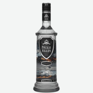 Водка Русская Эскадра Лим. Серия Танк 40% 0,7л
