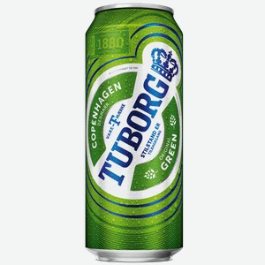 Пиво Tuborg Green Светл. Фильтр. Пастер. Ж/б. 0,45л
