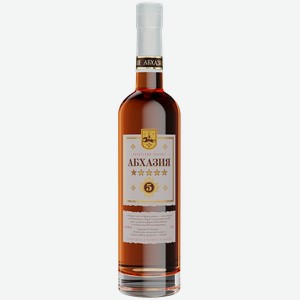Коньяк ординарный АБХАЗИЯ 5 ЛЕТ 40% 0,5Л, ,