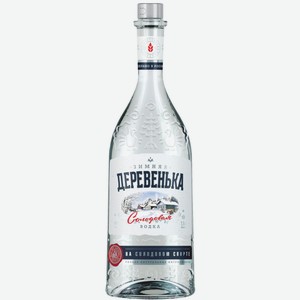 Водка Зимняя Деревенька На Солодовом Спирте 40% 1л, ,